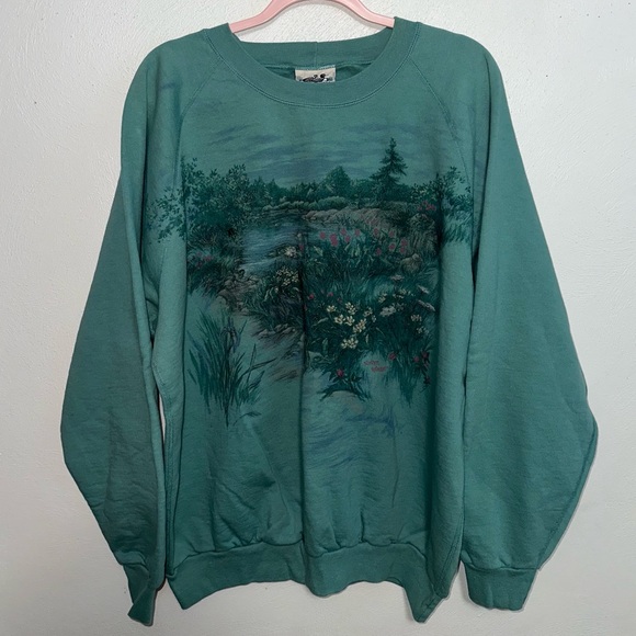 NWT Northern Reflections Floral Scenery Sweatshirt - Picture 6 of 7